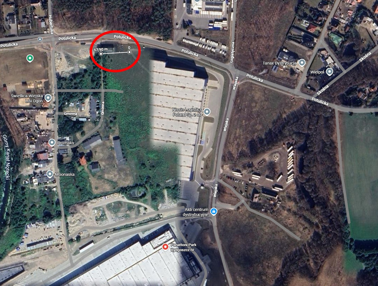 Kilka drzewek zamiast prawdziwej ochrony. Tak wygląda „zielona bariera" Panattoni w Lisim Ogonie 2 panattoni 1